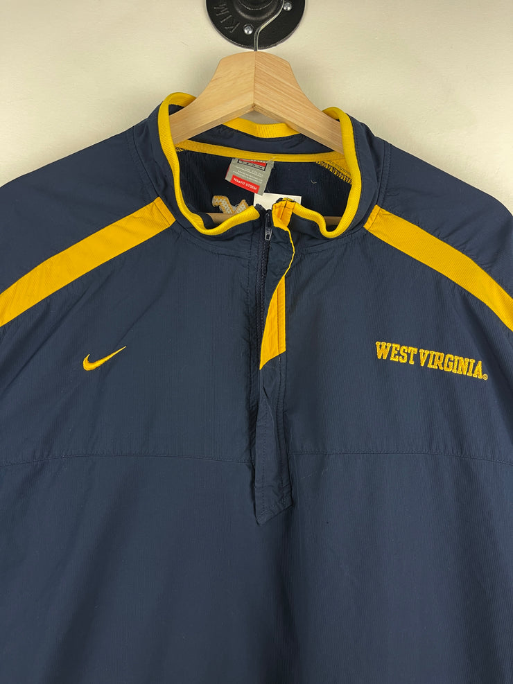 Vintage Nike West Virginia Navy Quarter Zip Navy Windbreaker