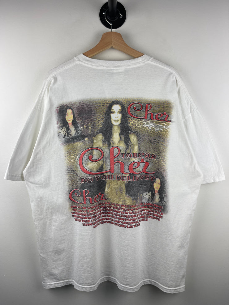 Vintage 90s Cher Do You Believe Tour White Tee