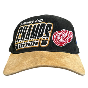Vintage 90s NHL Starter Detroit Red Wings Stanely Cup Champions Black Strapback Hat