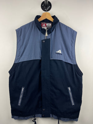 Vintage 90s Adidas Teamwear Navy Vest