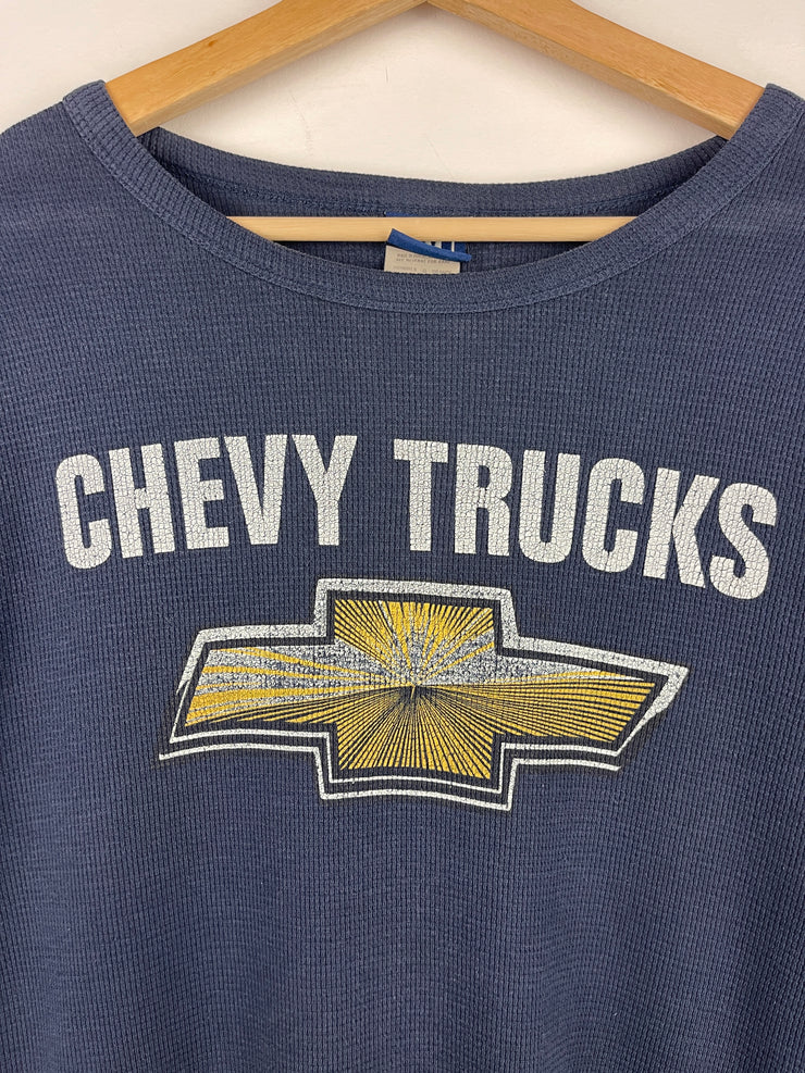 Vintage Chevrolet Trucks Navy Thermal Long Sleeve