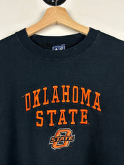 Vintage Oklahoma State University Embroidered Black Crewneck