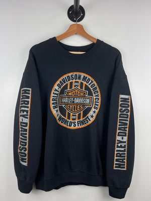 Vintage Harley Davidson Fort Wayne Indiana Black Crewneck