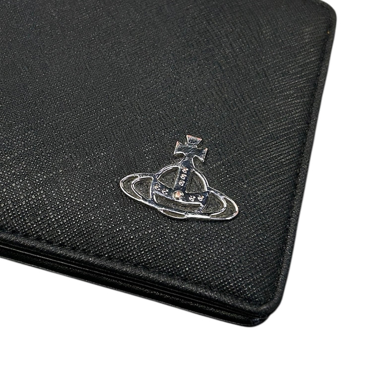 Vivienne Westwood Black Vegan Bi Fold Wallet