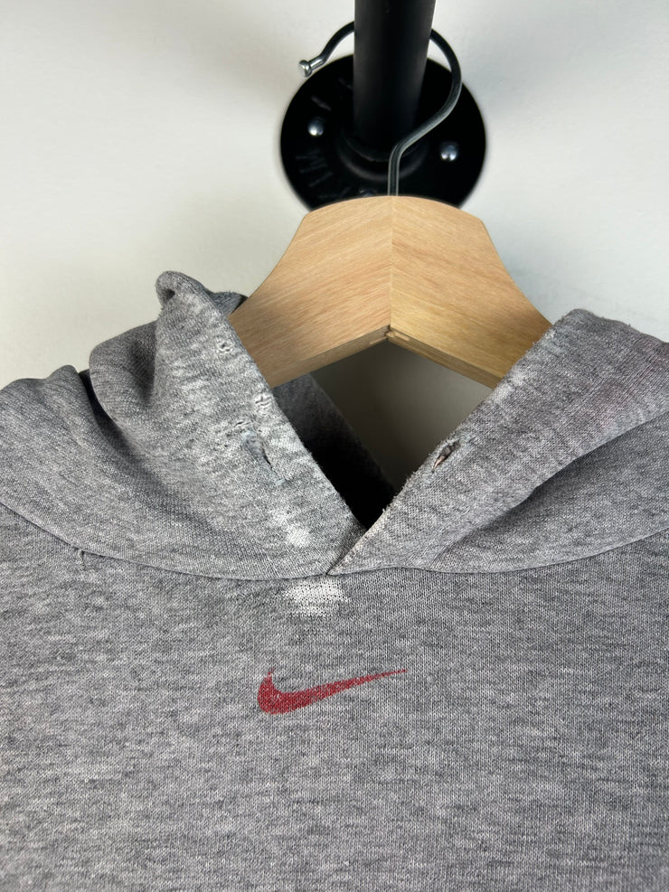 Vintage Y2K Nike Ohio State Middle Swoosh Thrashed Grey Hoodie