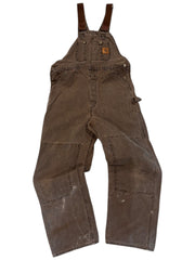 Vintage 90s Carhartt Work Wear Brown Double Knee Overalls