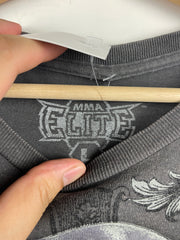 Vintage Y2K MMA Elite Skull Grey Tee