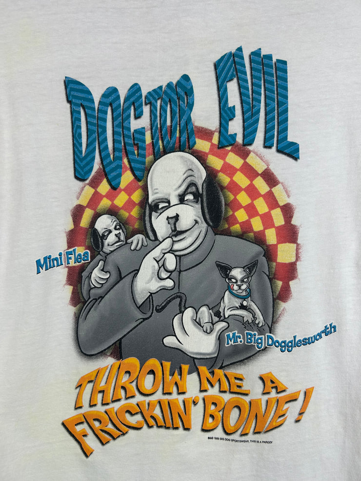 Vintage 1999 Big Dogs Dogtor Evil White Tee