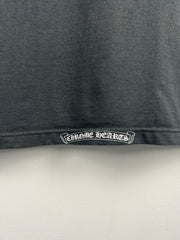 Chrome Hearts Floral Cross Neck Spellout Malibu Black Tee