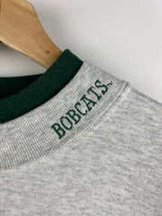 Vintage 90s Ohio Bobcats Embroidered Grey Crewneck