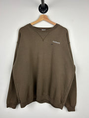 Vintage 90s Carhartt Embroidered Brown Crewneck