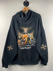 Vintage West Coast Choppers Long Beach Black & Gold Hoodie
