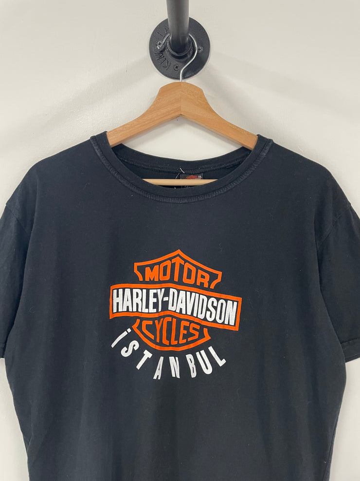 Vintage Harley Davidson Istanbul Black Women’s Tee