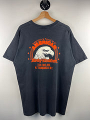 Vintage 90s Harley Davidson Lightning Evolution Revolution New York Black Tee