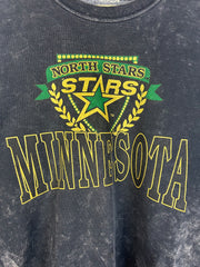 Vintage 90's Nutmeg Minnesota North Stars Black Crewneck