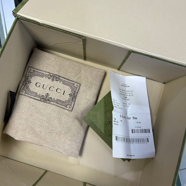 Gucci Jumbo G Monogram Black Leather Waist Belt Bag