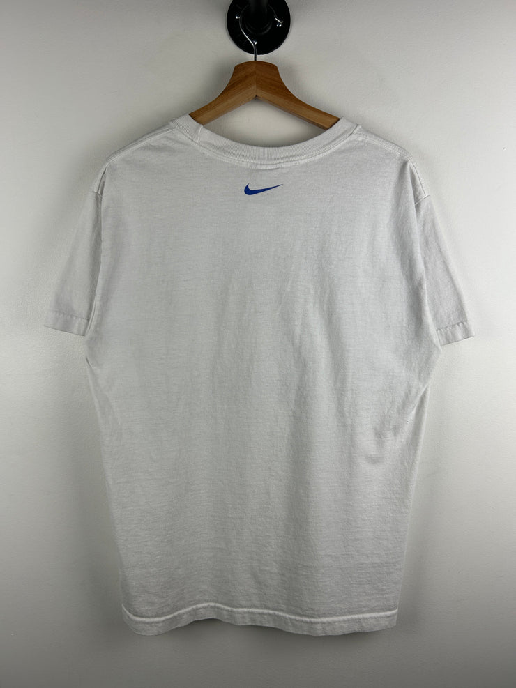 Vintage Nike Bauer Finland Hockey Middle Swoosh White Tee
