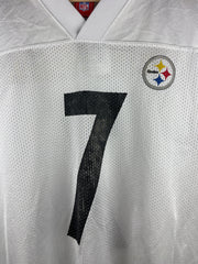 Vintage NFL Reebok Pittsburgh Steelers Roethlisberger White Football Jersey