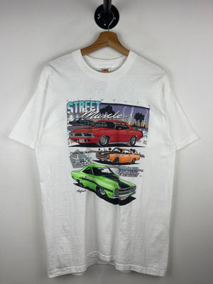 Vintage 90s Plymouth Barracuda GTX White Tee