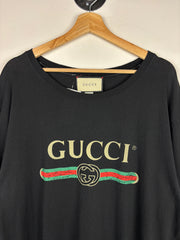 Gucci Washed Logo Black Tee