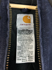 Vintage Y2K Carhartt Active Hooded Navy Jacket J130MDT