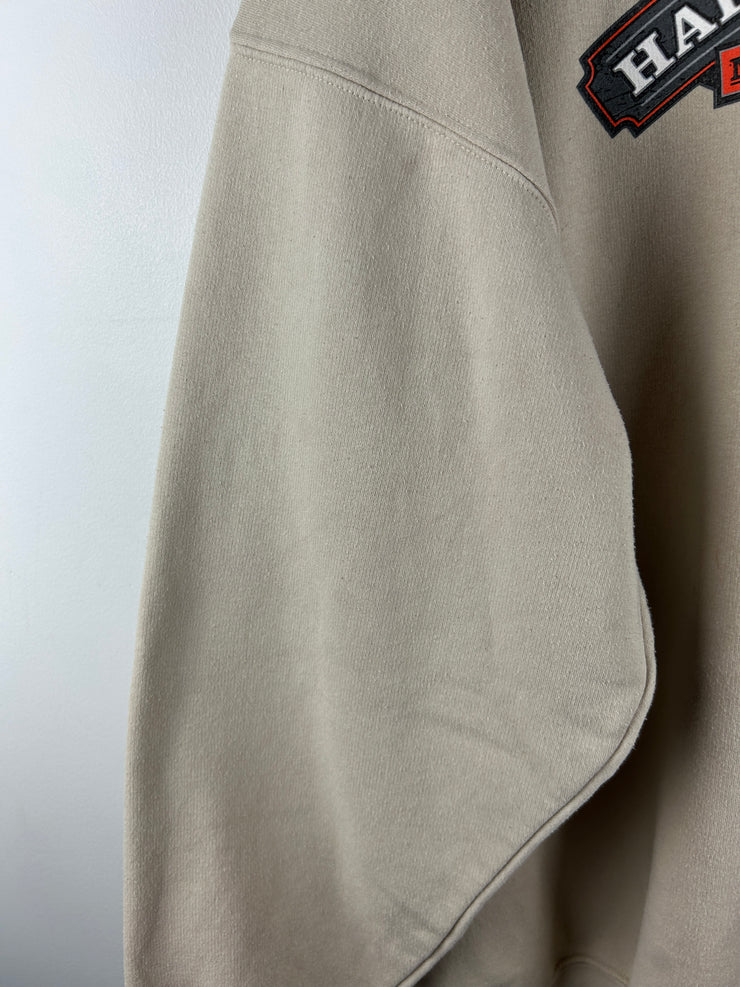 Vintage 2005 Harley Davidson Napoleon Ohio Beige Crewneck