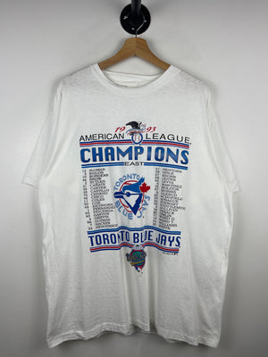 Vintage 90s MLB CGW Toronto Blue Jays American League Champions White Tee