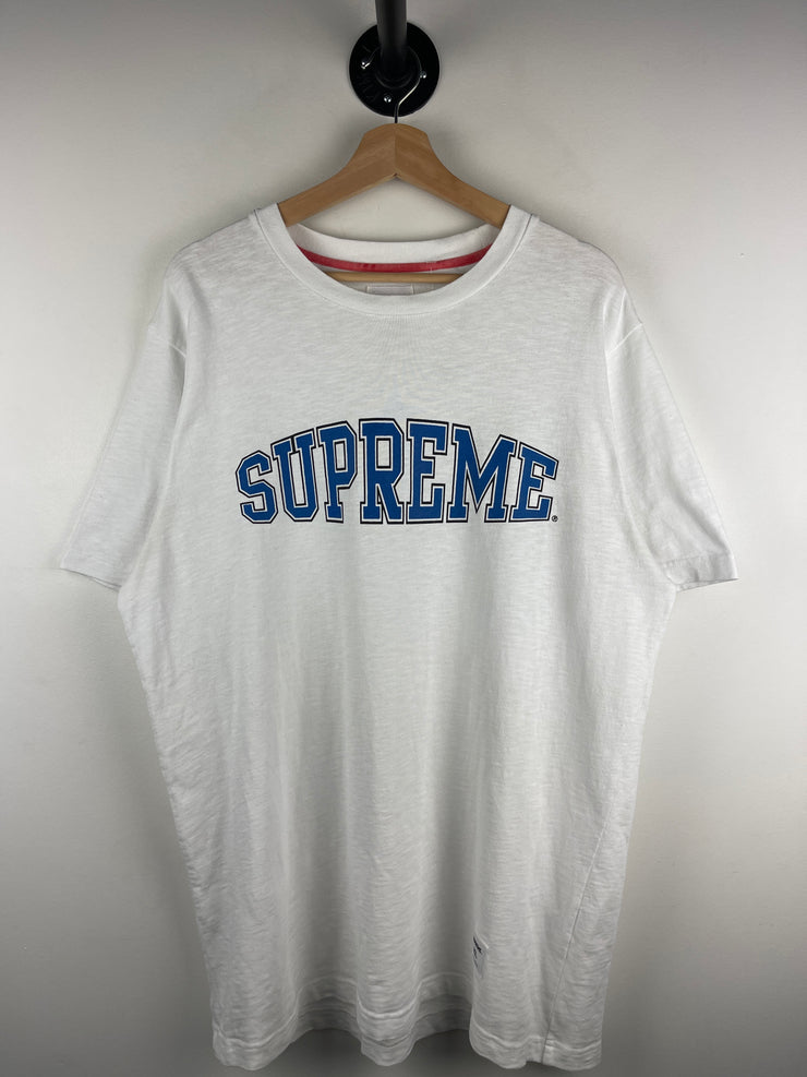 Supreme FW15 Warp Logo White Tee