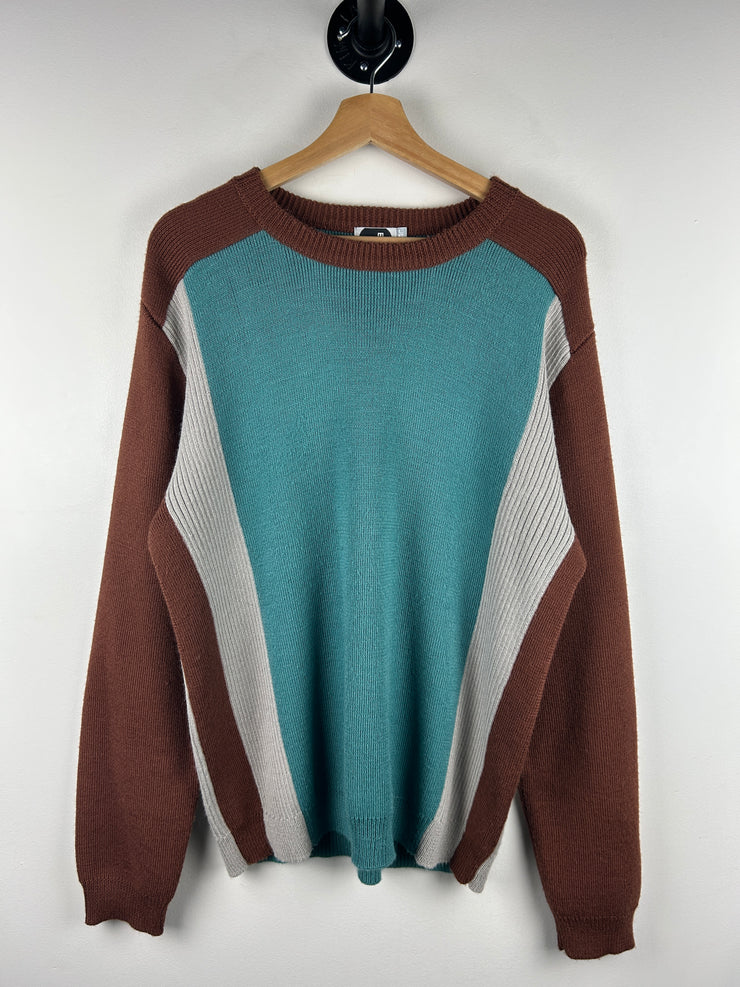 Vintage Levis Silver Tab Brown & Blue Knit Sweater