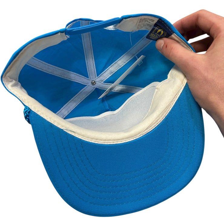 Vintage 90s Labatt Blue Beer Blue Nylon Snapback Hat