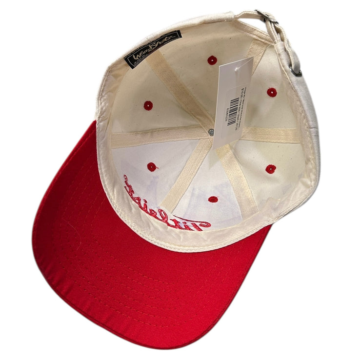 Vintage 90s Titleist Golf Script White & Red Strapback Hat