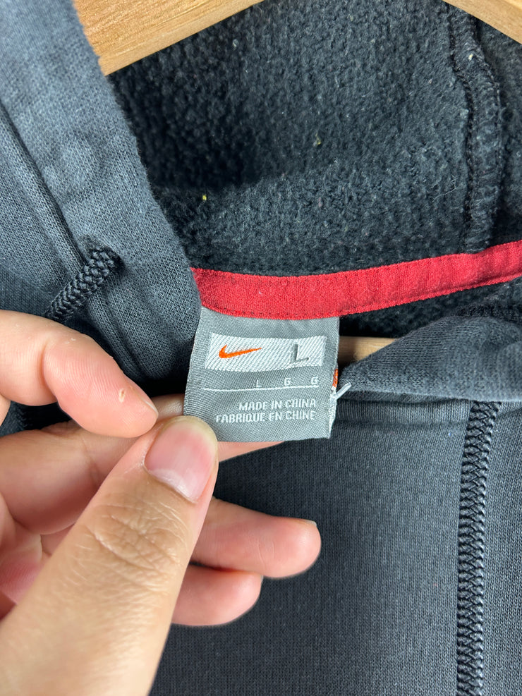 Vintage Nike Basketball Embroidered Faded Black Hoodie