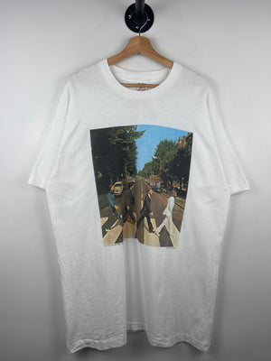 Vintage 90s The Beatles Abbey Road White Tee