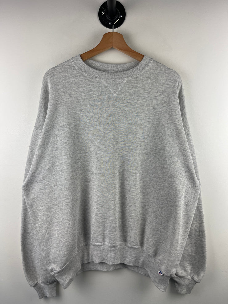 Vintage 90s Russell Athletic Blank Grey Crewneck