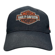 Vintage Harley Davidson USA Black Strapback Hat