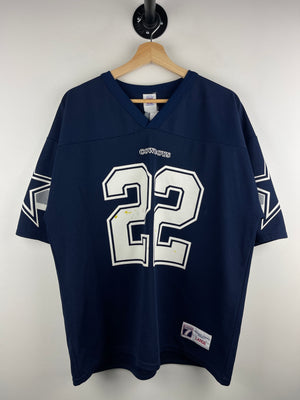 Vintage 90s NFL Logo 7 Dallas Cowboys E. Smith Navy Football Jersey