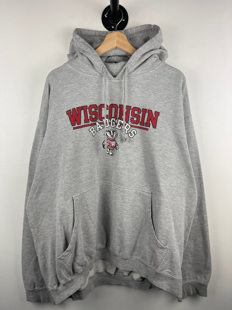 Vintage Wisconsin Badgers Grey Hoodie