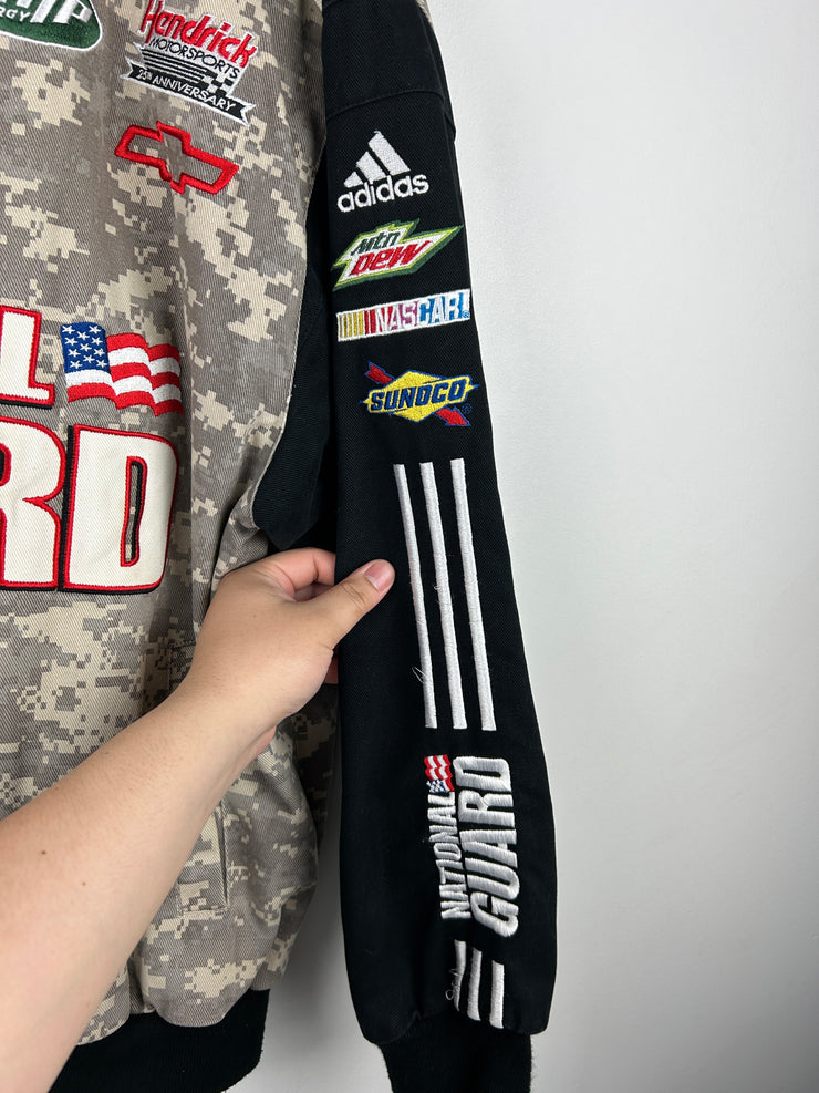 Vintage Nascar Chase Dale Jr National Guard Digital Camo Racing Jacket