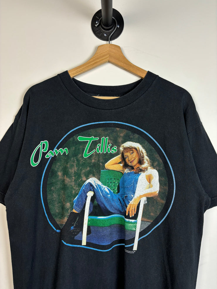 Vintage 1997 Pam Tillis Land Of The Living Black Tee