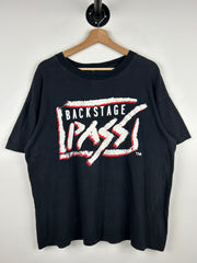 Vintage 90s Backstage Pass Battle Of The Bands Black Tee