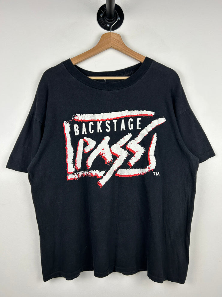 Vintage 90s Backstage Pass Battle Of The Bands Black Tee