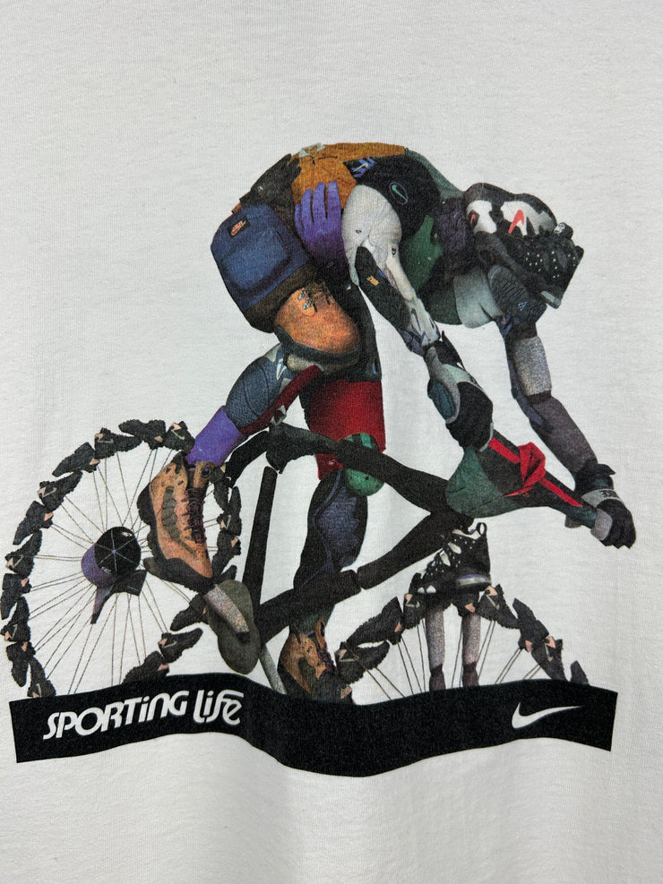 Vintage 90s Nike ACG Sporting Life Biking White Tee