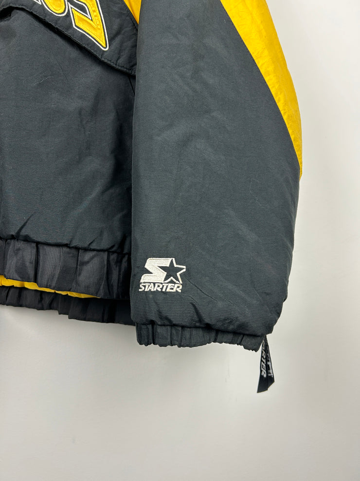 Vintage 90s NHL Starter Boston Bruins Black Hooded Jacket