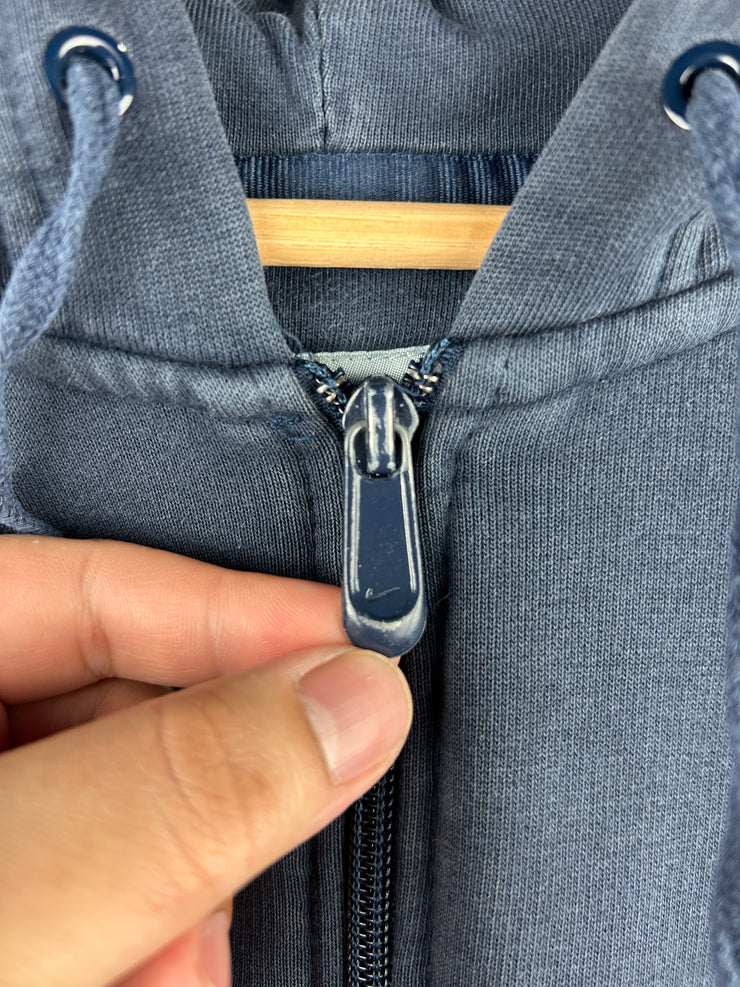 Vintage Nike Mini Swoosh Navy Zip Up Hoodie