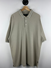 Vintage Nike Golf Swoosh Beige Polo Shirt