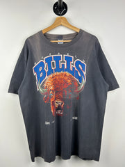 Vintage 90s NFL Salem Buffalo Bills Buffalo Faded Black Tee