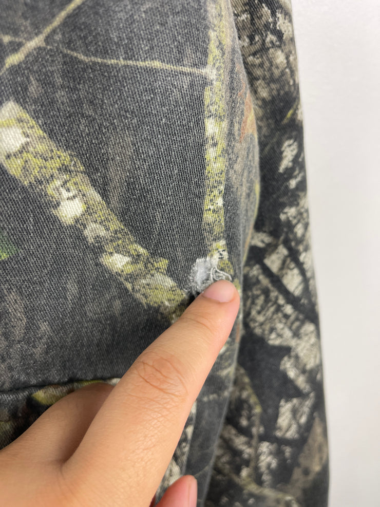 Vintage Mossy Oak Real Tree Camo Hooded Bomber Jacket