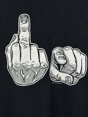 Vintage F*ck You Middle Finger Black Tee