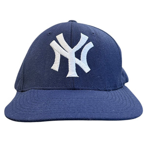 Vintage 90s MLB Starter New York Yankees Plain Logo Navy Strapback Hat