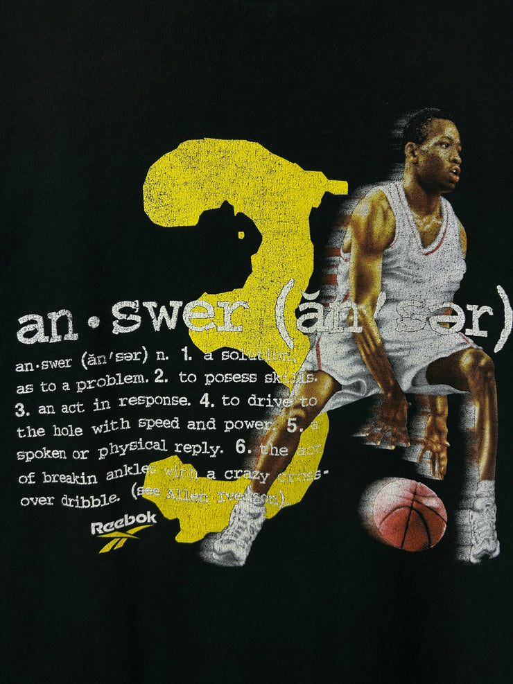 Vintage NBA Reebok Allen Iverson Answer Black Tee